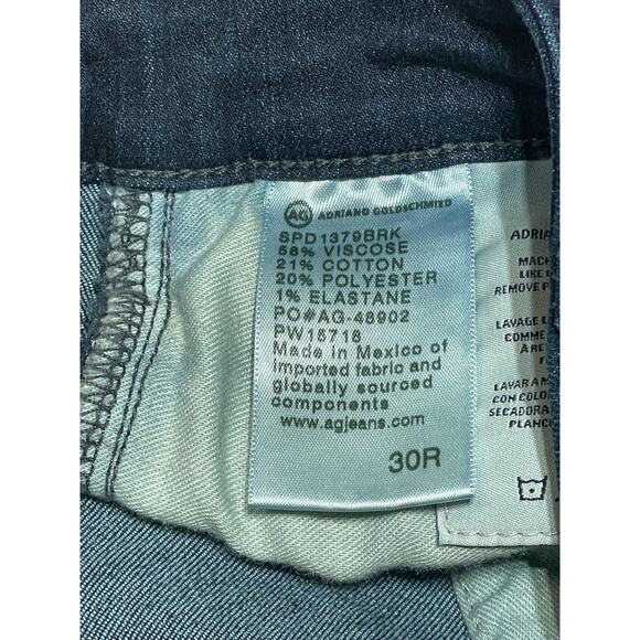 Adriano Goldschmied Women’s Jeans The Farrah High‎ Rise Skinny Blue EUC Size 30R - Picture 7 of 7